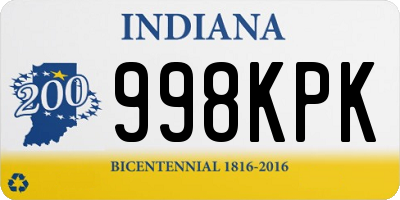 IN license plate 998KPK