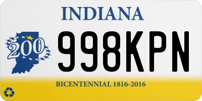 IN license plate 998KPN