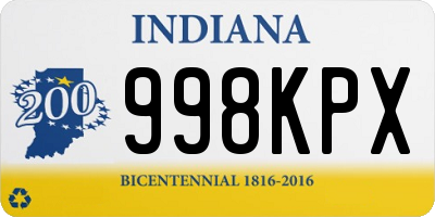 IN license plate 998KPX