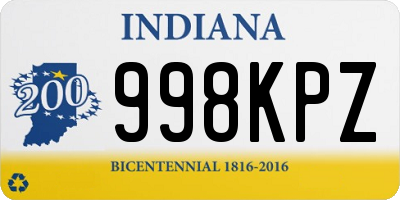 IN license plate 998KPZ