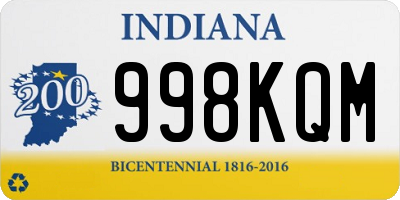 IN license plate 998KQM