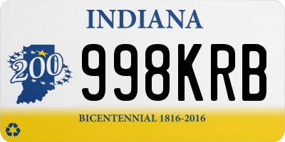 IN license plate 998KRB