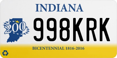 IN license plate 998KRK