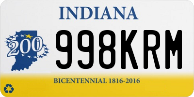 IN license plate 998KRM