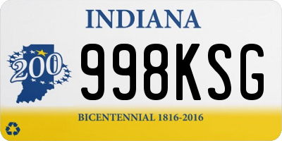 IN license plate 998KSG