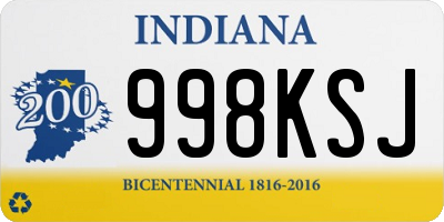 IN license plate 998KSJ