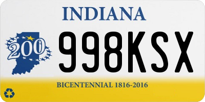 IN license plate 998KSX