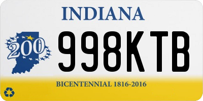 IN license plate 998KTB