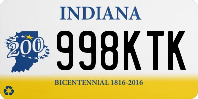 IN license plate 998KTK