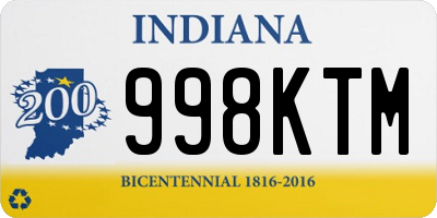 IN license plate 998KTM