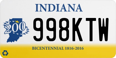 IN license plate 998KTW