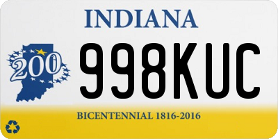 IN license plate 998KUC