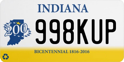 IN license plate 998KUP