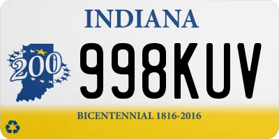 IN license plate 998KUV