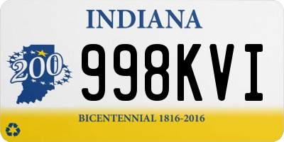 IN license plate 998KVI