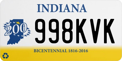 IN license plate 998KVK