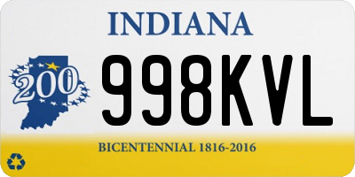 IN license plate 998KVL