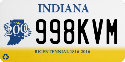 IN license plate 998KVM