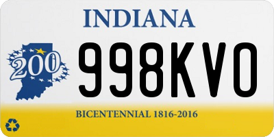 IN license plate 998KVO