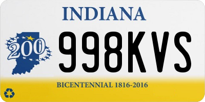 IN license plate 998KVS