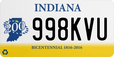 IN license plate 998KVU