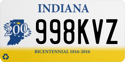 IN license plate 998KVZ