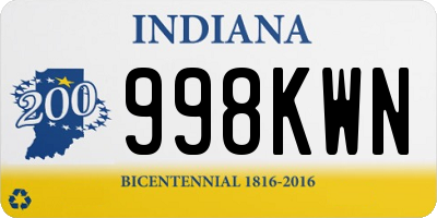 IN license plate 998KWN