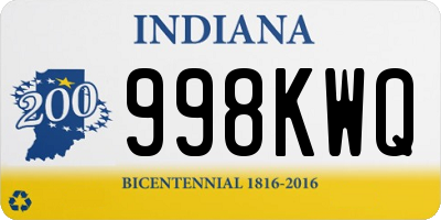 IN license plate 998KWQ