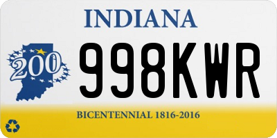 IN license plate 998KWR