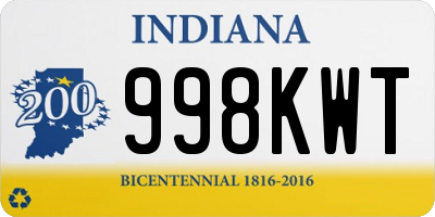 IN license plate 998KWT