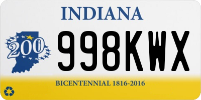 IN license plate 998KWX