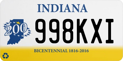 IN license plate 998KXI