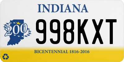 IN license plate 998KXT