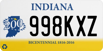 IN license plate 998KXZ