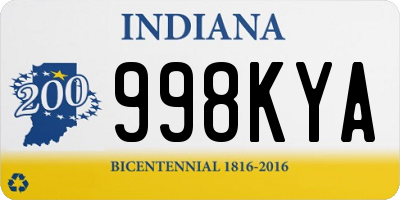 IN license plate 998KYA