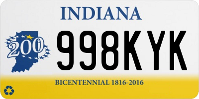 IN license plate 998KYK