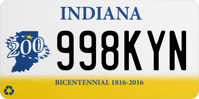 IN license plate 998KYN