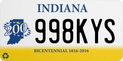 IN license plate 998KYS