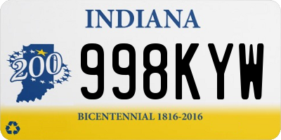 IN license plate 998KYW