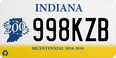 IN license plate 998KZB