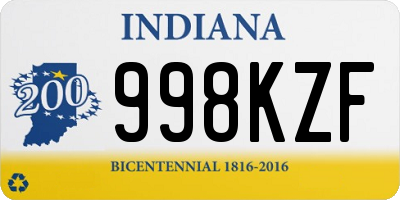 IN license plate 998KZF