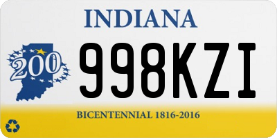 IN license plate 998KZI