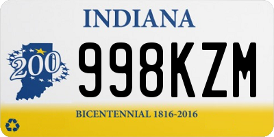 IN license plate 998KZM