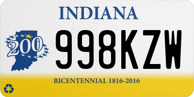 IN license plate 998KZW