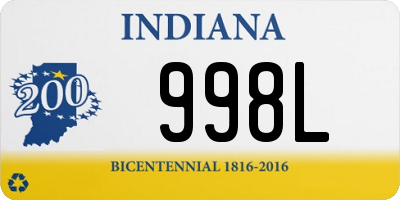 IN license plate 998L