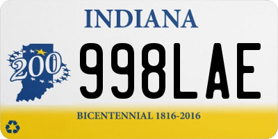 IN license plate 998LAE