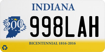 IN license plate 998LAH