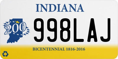 IN license plate 998LAJ