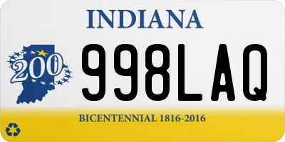 IN license plate 998LAQ
