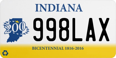 IN license plate 998LAX